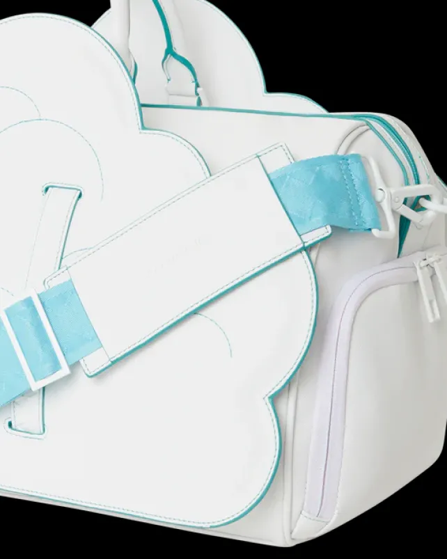 DUFFLES>SPRAYGROUND CLOUDY WITH A CHANCE OF SHARK DUFFLE