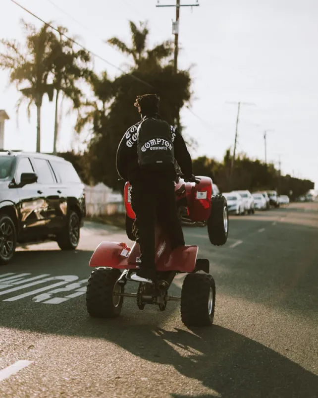 BACKPACKS>SPRAYGROUND COMPTON COWBOYS WELCOME TO MY CITY BACKPACK