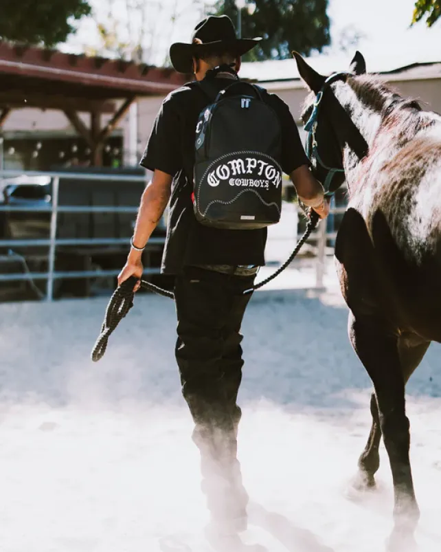 BACKPACKS>SPRAYGROUND COMPTON COWBOYS WELCOME TO MY CITY BACKPACK