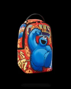 MINI BACKPACKS>SPRAYGROUND COOKIE MONSTER ON THE RUN MINI BACKPACK