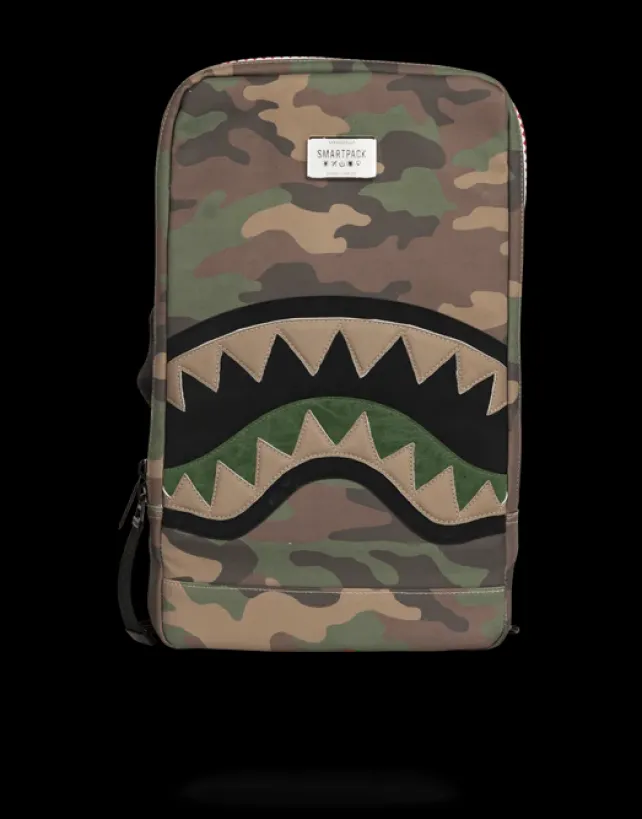 BACKPACKS>SPRAYGROUND CUT u0026 SEW SHARK SMARTPACK (CAMO)