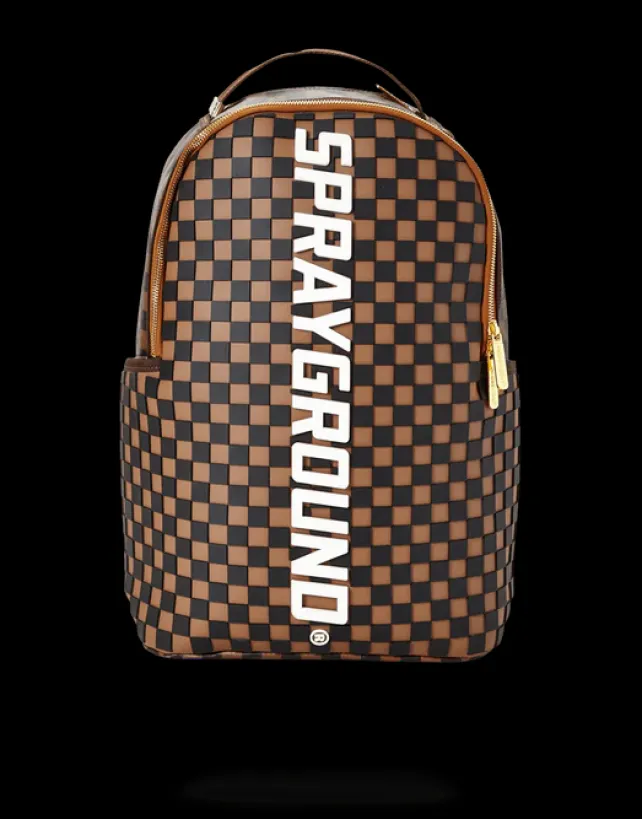 BACKPACKS>SPRAYGROUND 3D MOLDED RUBBER CHECKERED LOGO