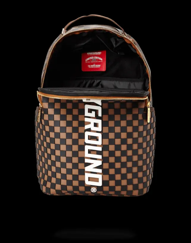BACKPACKS>SPRAYGROUND 3D MOLDED RUBBER CHECKERED LOGO
