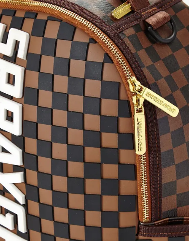 BACKPACKS>SPRAYGROUND 3D MOLDED RUBBER CHECKERED LOGO