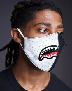 FACE MASKS>SPRAYGROUND DAMAGE CONTROL STASH POCKET VEGAN LEATHER FACE MASK
