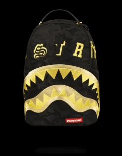 BACKPACKS>SPRAYGROUND DESTROY SHARK (GOLD CAMO)