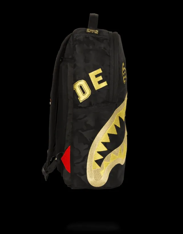 BACKPACKS>SPRAYGROUND DESTROY SHARK (GOLD CAMO)