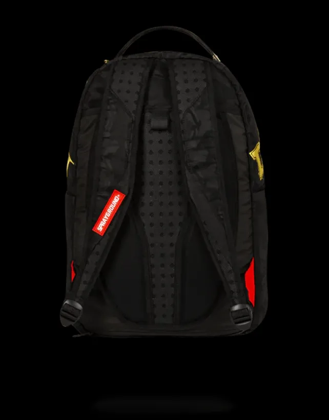BACKPACKS>SPRAYGROUND DESTROY SHARK (GOLD CAMO)