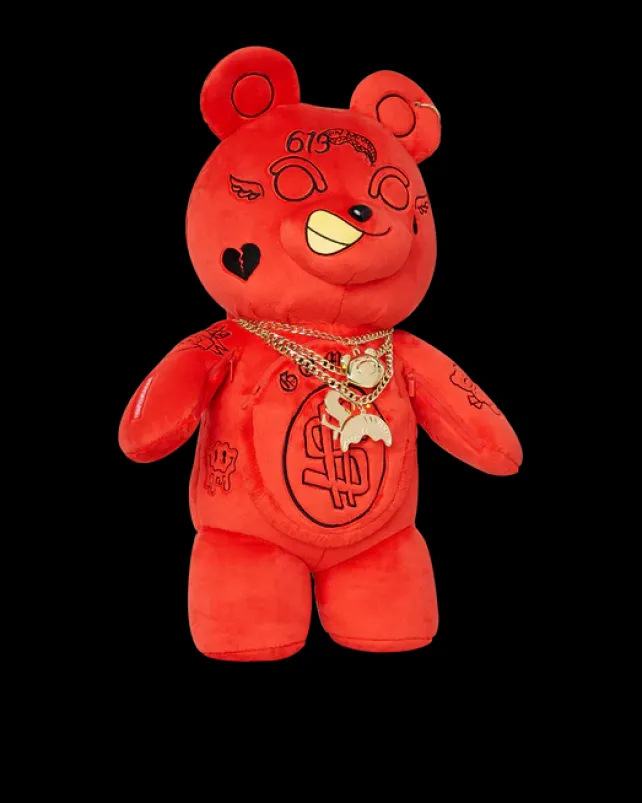 TEDDY BEAR BACKPACKS|BACKPACKS>SPRAYGROUND DIABLO PLUSH TEDDYBEAR BACKPACK