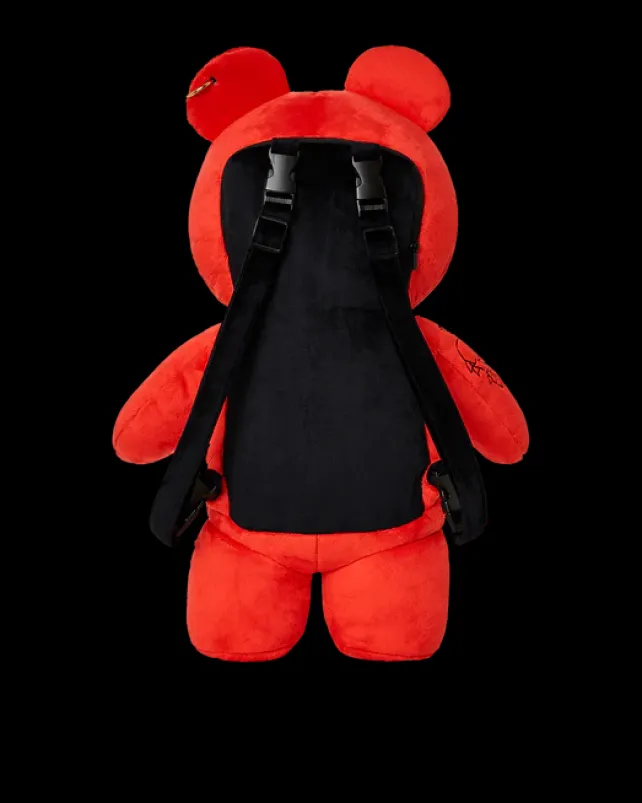 TEDDY BEAR BACKPACKS|BACKPACKS>SPRAYGROUND DIABLO PLUSH TEDDYBEAR BACKPACK