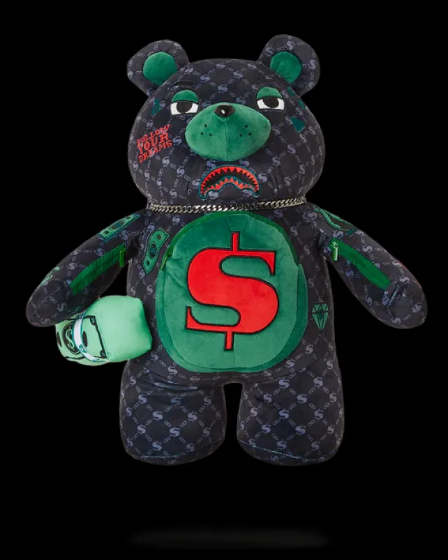 TEDDY BEAR BACKPACKS|BACKPACKS>SPRAYGROUND DINERO MONEYBEAR TEDDYBEAR BACKPACK