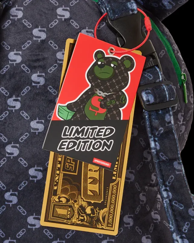TEDDY BEAR BACKPACKS|BACKPACKS>SPRAYGROUND DINERO MONEYBEAR TEDDYBEAR BACKPACK