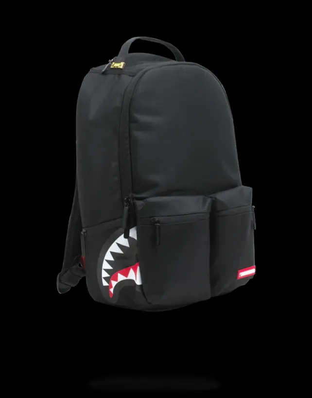 BACKPACKS>SPRAYGROUND DOUBLE CARGO SIDE SHARK (BLACK)