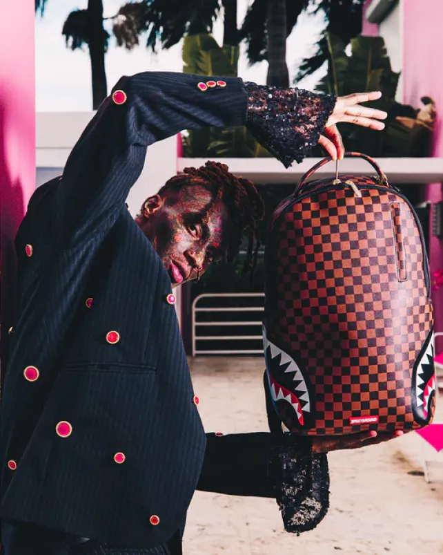BACKPACKS>SPRAYGROUND DOUBLE TROUBLE BACKPACK (DLXV)