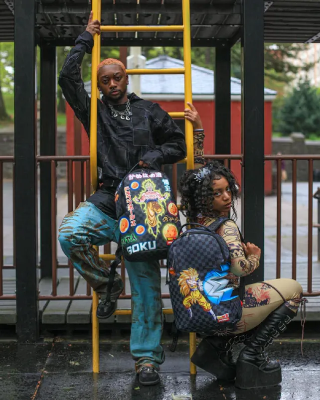 BACKPACKS>SPRAYGROUND DRAGON BALL Z KAMEHAMEHA SHARK BITE BACKPACK (DLXV)