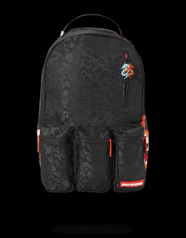 BACKPACKS>SPRAYGROUND DRAGON SIDE SHARK CARGO