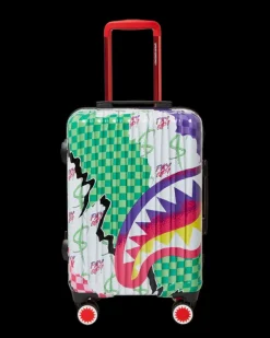 CARRY-ON LUGGAGE>SPRAYGROUND DREAMY TECHNICOLOR SHARKNAUTICS HARDSHELL CARRY-ON LUGGAGE