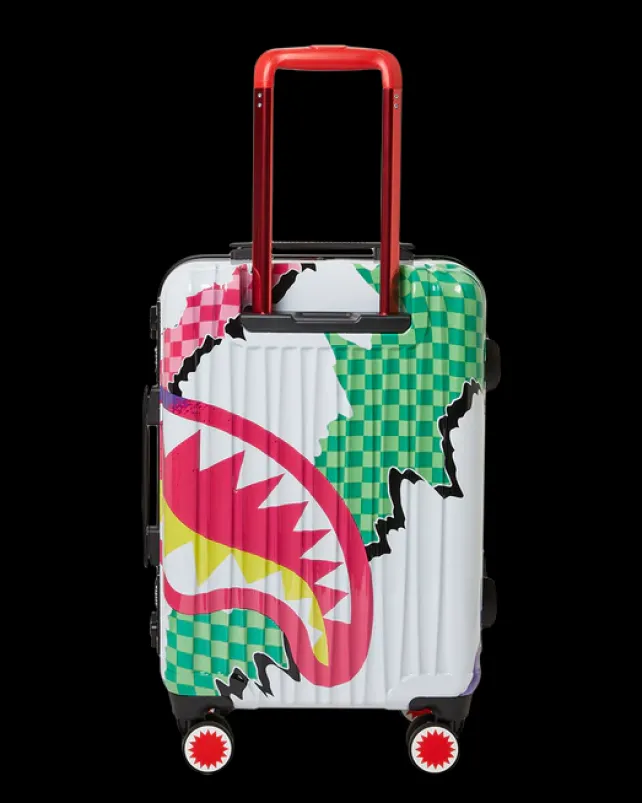 CARRY-ON LUGGAGE>SPRAYGROUND DREAMY TECHNICOLOR SHARKNAUTICS HARDSHELL CARRY-ON LUGGAGE