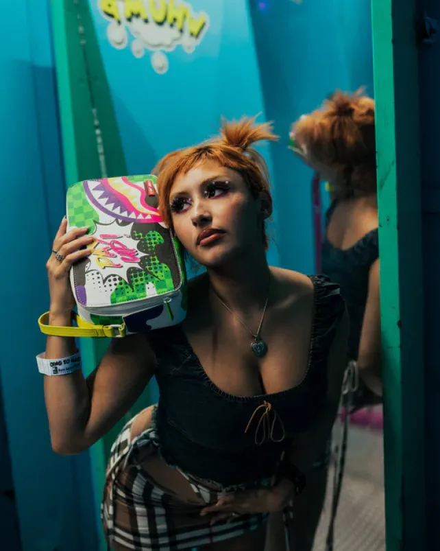 TOILETRIES AKA MONEY BAGS>SPRAYGROUND DREAMY TECHNICOLOR TOILETRY BAG