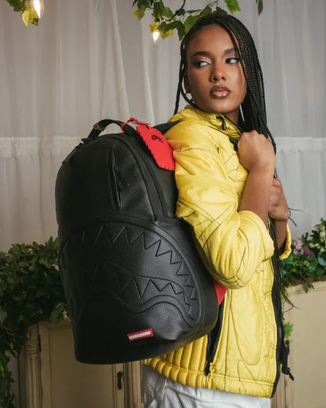 BACKPACKS>SPRAYGROUND EMBOSSED SHARK TRAVELER BACKPACK (DLXV)