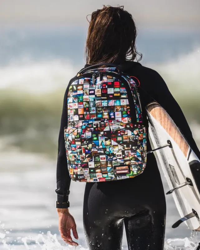 BACKPACKS>SPRAYGROUND EXIT ART COLLAB BACKPACK (DLXV)