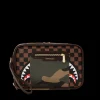 TOILETRIES AKA MONEY BAGS>SPRAYGROUND EXTERIOR GOLD ZIP POCKET SHARKS IN PARIS TOILETRY BRICKSIDE BAG