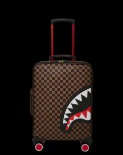 CARRY-ON LUGGAGE>SPRAYGROUND EXTERIOR GOLD ZIP POCKET SHARKS IN PARIS JETSETTER CARRY-ON LUGGAGE