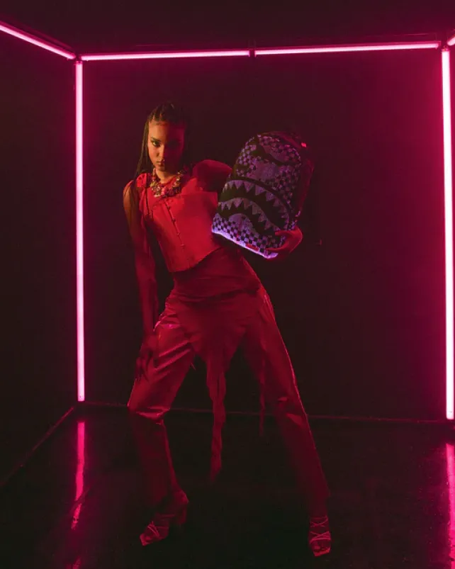 BACKPACKS>SPRAYGROUND FIBER OPTICS 3AM THE PARTY NEVER STOPS BACKPACK
