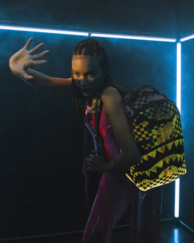 BACKPACKS>SPRAYGROUND FIBER OPTICS 3AM THE PARTY NEVER STOPS BACKPACK