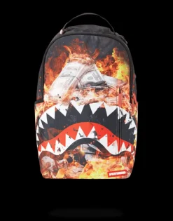 BACKPACKS>SPRAYGROUND FIRE MONEY SHARK