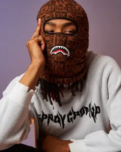 SKI MASKS|COLD WEATHER GEAR>SPRAYGROUND FRENZY SHARK SKI MASK