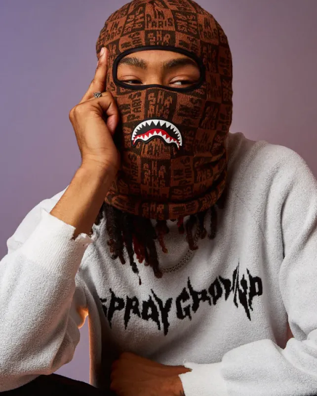 SKI MASKS|COLD WEATHER GEAR>SPRAYGROUND FRENZY SHARK SKI MASK