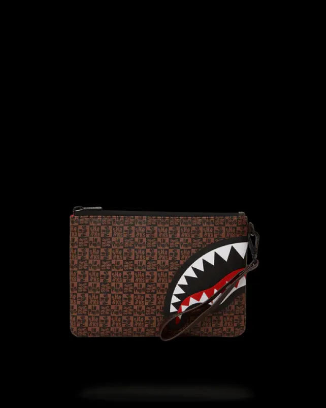 CROSSOVER CLUTCHES>SPRAYGROUND FRENZY SHARKS CROSSOVER CLUTCH