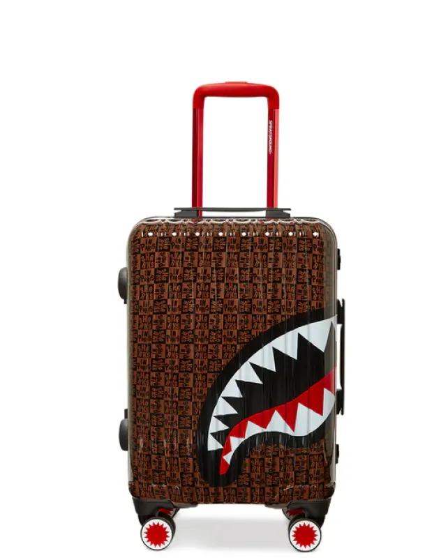 CARRY-ON LUGGAGE>SPRAYGROUND FRENZY SHARKS SHARKNAUTICS HARDSHELL CARRY-ON LUGGAGE
