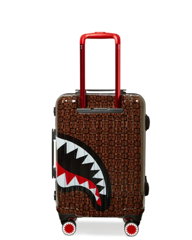 CARRY-ON LUGGAGE>SPRAYGROUND FRENZY SHARKS SHARKNAUTICS HARDSHELL CARRY-ON LUGGAGE