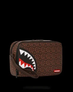 TOILETRIES AKA MONEY BAGS>SPRAYGROUND FRENZY SHARKS TOILETRY BAG