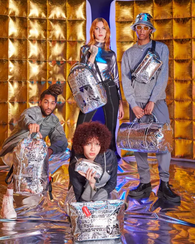 HILLS|BACKPACKS>SPRAYGROUND FUTURE TITAN (METALLIC) HILLS BACKPACK