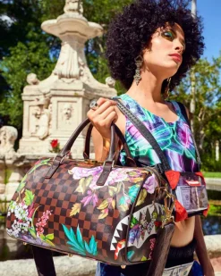 DUFFLES>SPRAYGROUND GARDEN OF SHARKS MINI DUFFLE