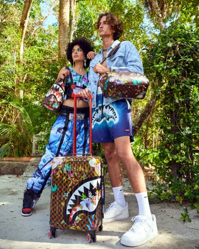 DUFFLES>SPRAYGROUND GARDEN OF SHARKS MINI DUFFLE