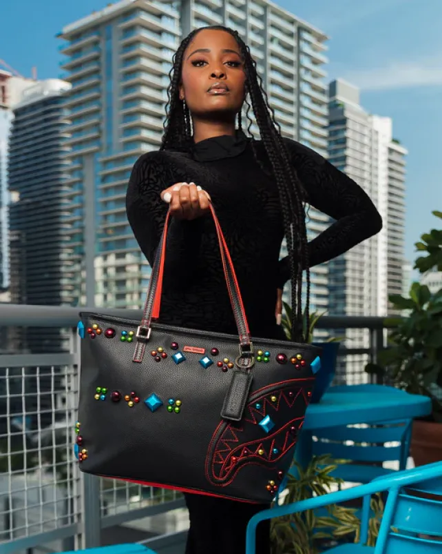 TOTES|HANDBAGS>SPRAYGROUND GEMSTONE OUTLAW TOTE