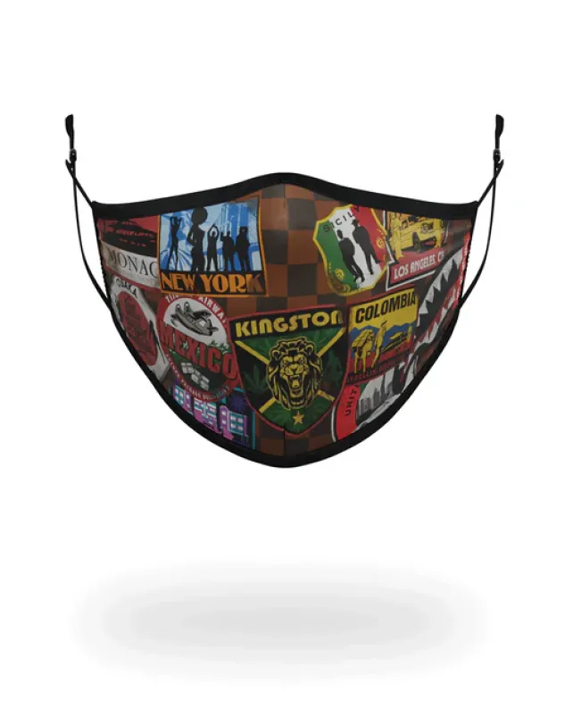 FACE MASKS>SPRAYGROUND GLOBAL MOGUL FACE MASK