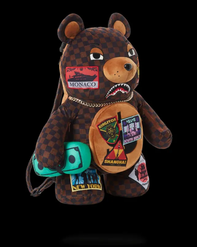 TEDDY BEAR BACKPACKS|BACKPACKS>SPRAYGROUND GLOBAL MOGUL MONEYBEAR TEDDYBEAR BACKPACK