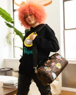 DUFFLES>SPRAYGROUND GLOBAL MOGUL POPAGANDA RON ENGLISH EDITION MINI DUFFLE