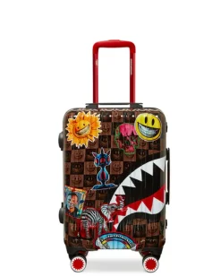 CARRY-ON LUGGAGE>SPRAYGROUND GLOBAL MOGUL POPAGANDA RON ENGLISH EDITION HARDSHELL CARRY-ON LUGGAGE