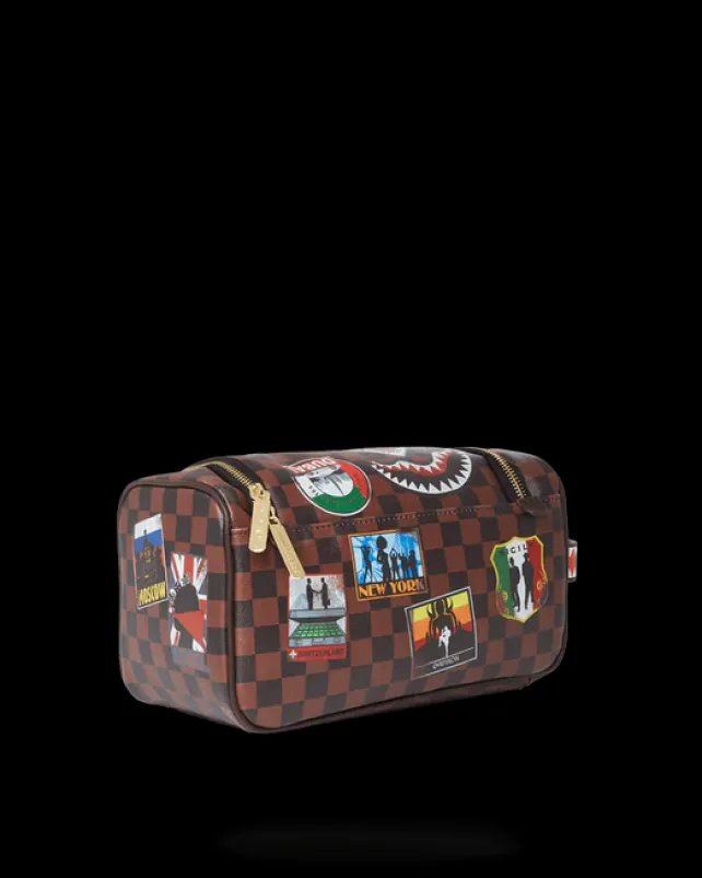 TOILETRIES AKA MONEY BAGS>SPRAYGROUND GLOBAL MOGUL TOILETRY BAG