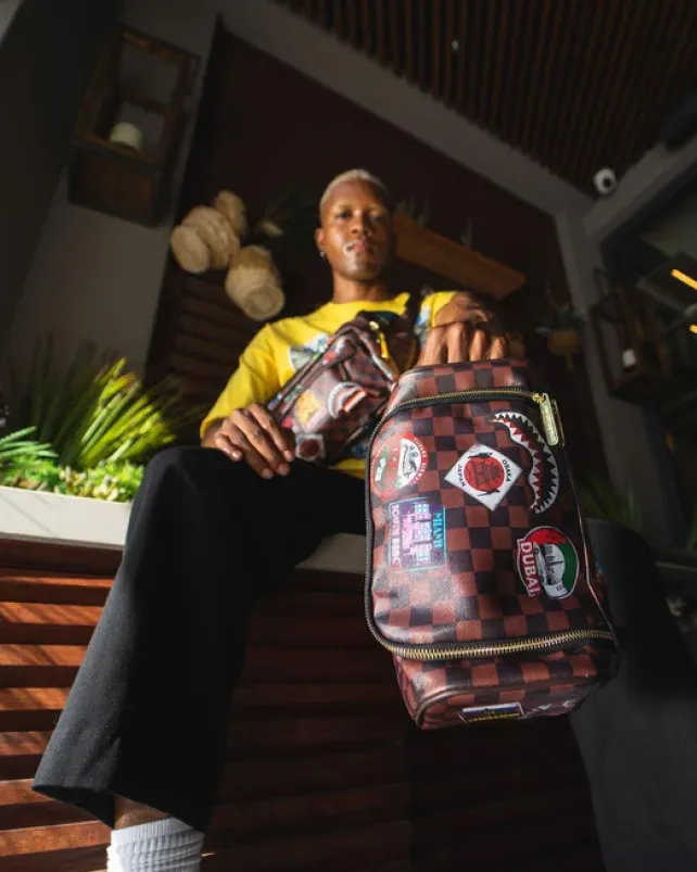 TOILETRIES AKA MONEY BAGS>SPRAYGROUND GLOBAL MOGUL TOILETRY BAG