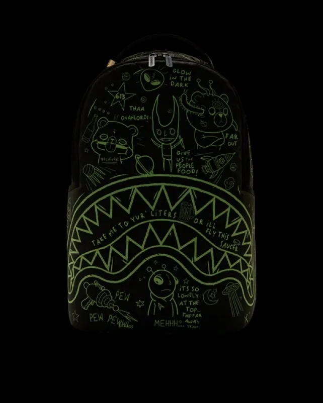 BACKPACKS>SPRAYGROUND GLOW THE SPACE BACKPACK (GLOW IN THE DARK EFFECT)