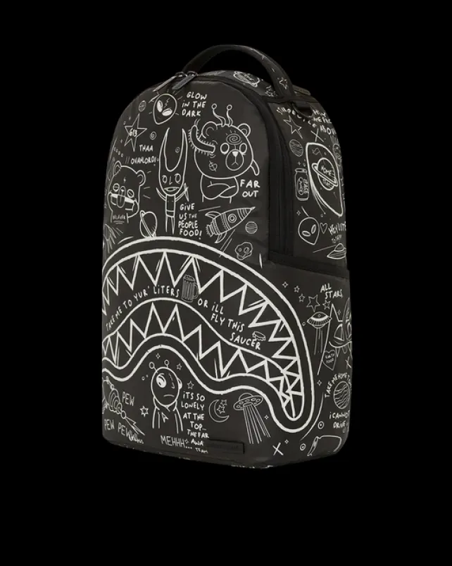 BACKPACKS>SPRAYGROUND GLOW THE SPACE BACKPACK (GLOW IN THE DARK EFFECT)