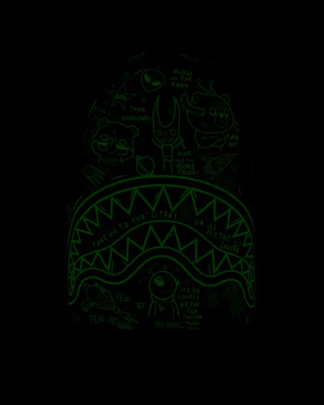 BACKPACKS>SPRAYGROUND GLOW THE SPACE BACKPACK (GLOW IN THE DARK EFFECT)