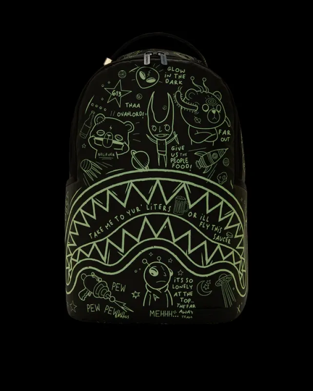 BACKPACKS>SPRAYGROUND GLOW THE SPACE BACKPACK (GLOW IN THE DARK EFFECT)